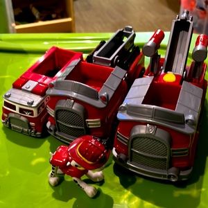 Paw Patrol Marshall with 3 vehicles